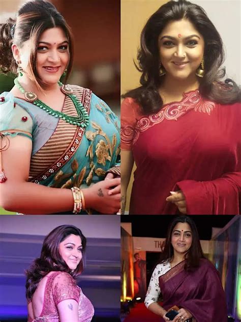 kushboo hot|Kushboo Sundar’s stunning looks in saree .